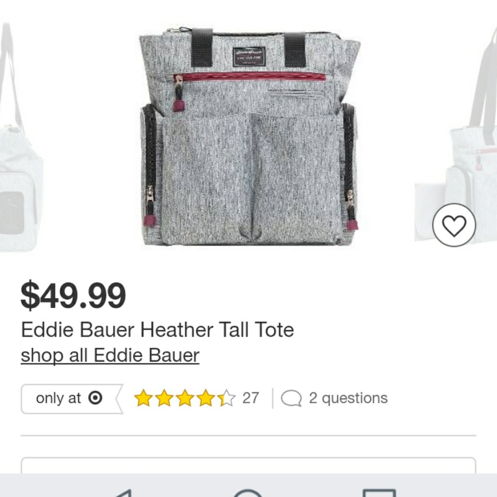 Eddie Brauer Diaper Bag